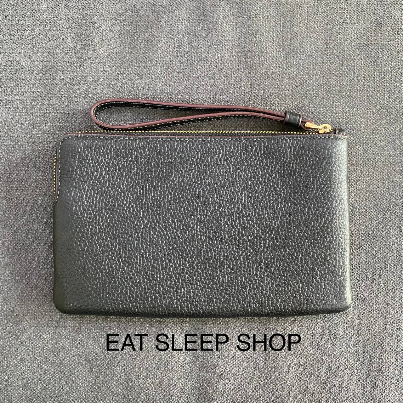 Coach large leather store wristlet