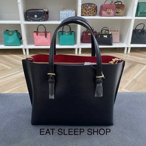 COACH MOLLIE TOTE 25 LEATHER IN BLACK C4084