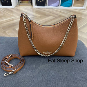 KATE SPADE ZIPPY PEBBELED LEATHER  IN WARM GINGER