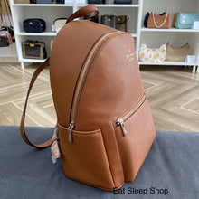 Load image into Gallery viewer, KATE SPADE LEILA LARGE DOME BACKPACK IN WARM GINGERBREAD
