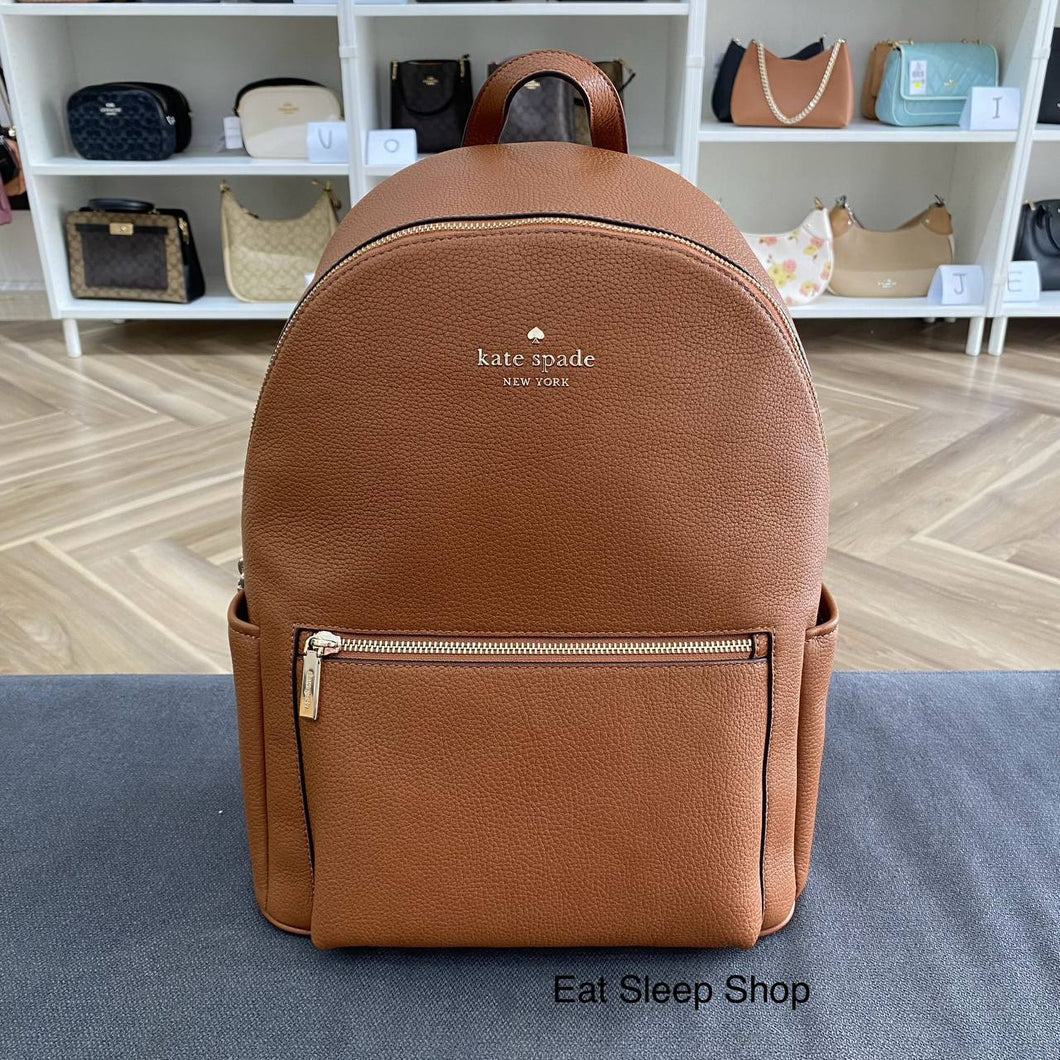 KATE SPADE LEILA LARGE DOME BACKPACK IN WARM GINGERBREAD