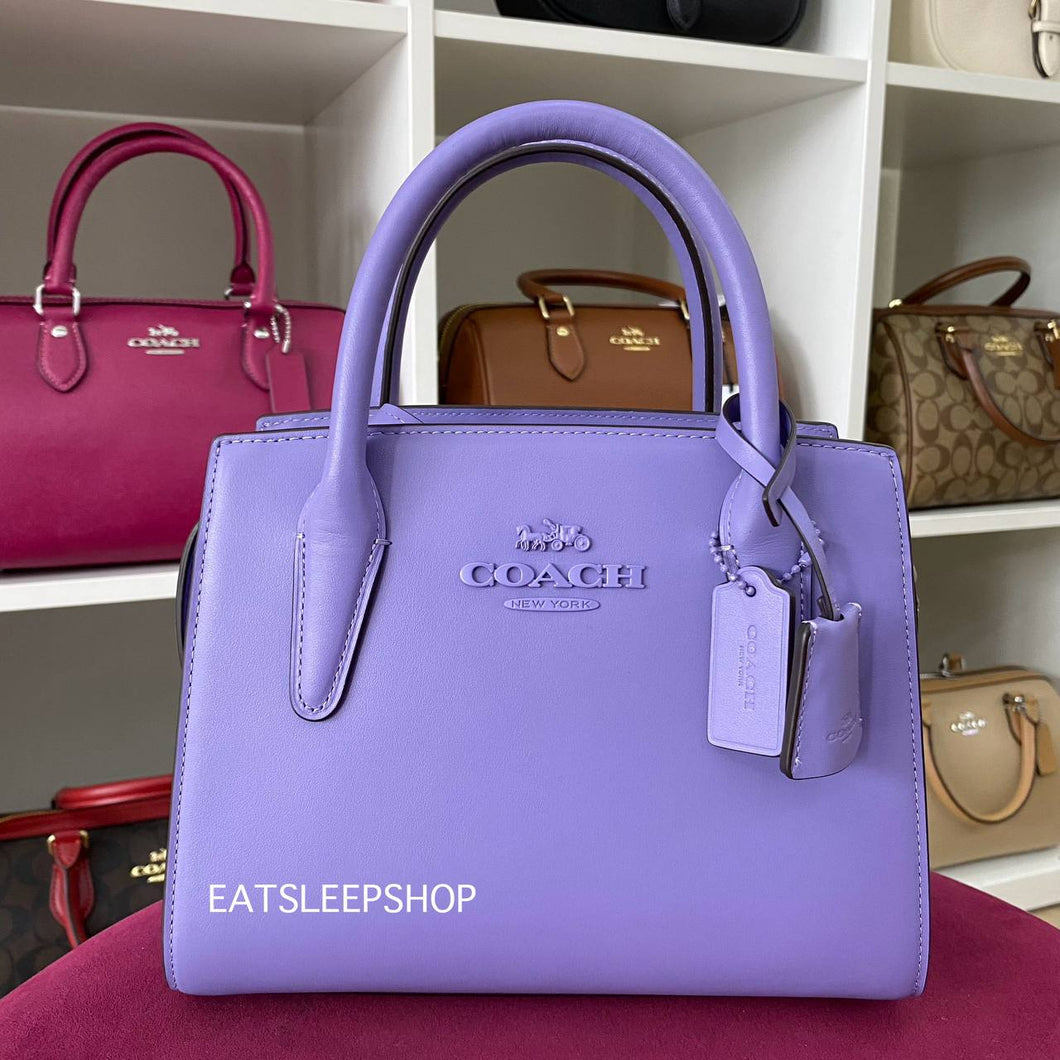 COACH ANDREA CARRYALL CP081 SILVER/LIGHT VIOLET