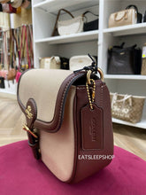 Load image into Gallery viewer, COACH AMELIA SADDLE BAG CR171 GOLD/NATURAL MULTI
