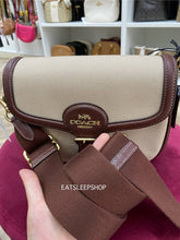 Load image into Gallery viewer, COACH AMELIA SADDLE BAG CR171 GOLD/NATURAL MULTI
