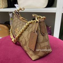 Load image into Gallery viewer, COACH CHARLOTTE SHOULDER BAG CL405 IN SIGNATURE CANVAS KHAKI SADDLE
