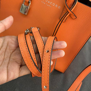 MARC JACOBS MINI GRIND TOTE BAG IN MELON