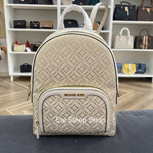 Load image into Gallery viewer, MICHAEL KORS JAYCEE BACKPACK MEDIUM in PALE GOLD MULTI
