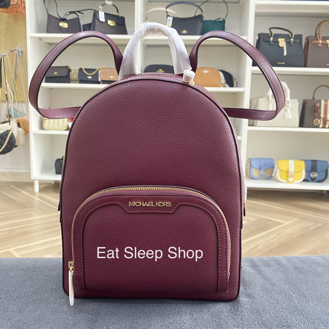 MICHAEL KORS JAYCEE BACKPACK MEDIUM IN OXBLOOD LEATHER