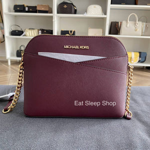 MICHAEL KORS MEDIUM DOME XCROSS CROSSBODY LEATHER IN OXBLOOD