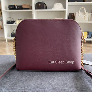 MICHAEL KORS MEDIUM DOME XCROSS CROSSBODY LEATHER IN OXBLOOD