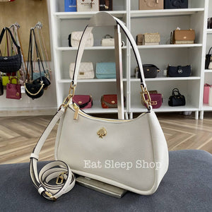 KATE SPADE KAYLA SMALL CONVERTIBLE SHOULDER BAG in MERINGUE