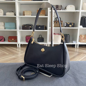 KATE SPADE KAYLA SMALL CONVERTIBLE SHOULDER BAG in BLACK