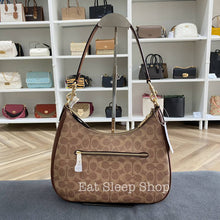 Load image into Gallery viewer, COACH TERI HOBO BAG IN SIGNATURE CANVAS CV940 GOLD/TAN/BROWN
