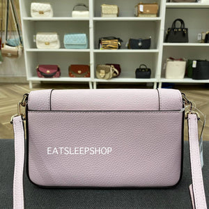 KATE SPADE LENA SMALL FLAP CROSSBODY in SHIMMER PINK