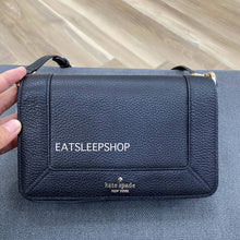 Load image into Gallery viewer, KATE SPADE LENA SMALL FLAP CROSSBODY in BLACK
