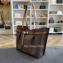 Load image into Gallery viewer, MICHAEL KORS EMILIA LARGE EW TOTE IN SIGNATURE BROWN
