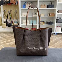 Load image into Gallery viewer, MICHAEL KORS EMILIA LARGE EW TOTE IN SIGNATURE BROWN
