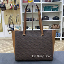 Load image into Gallery viewer, MICHAEL KORS MAISIE LARGE LOGO 3in1 TOTE BAG in SIGNATURE BROWN
