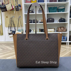 MICHAEL KORS MAISIE LARGE LOGO 3in1 TOTE BAG in SIGNATURE BROWN