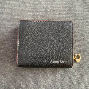 COACH SNAP WALLET WITH COACH HERITAGE CM216 IN BLACK