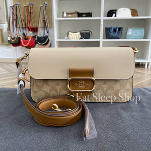 COACH MORGAN SHOULDER BAG CR332 LIGHT KHAKI/ KHAKI MULTI