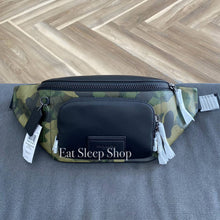 Load image into Gallery viewer, COACH TRACK BELT BAG IN SIGNATURE CANVAS WITH CAMO PRINT CM184 GUNMETAL/GREEN MULTI
