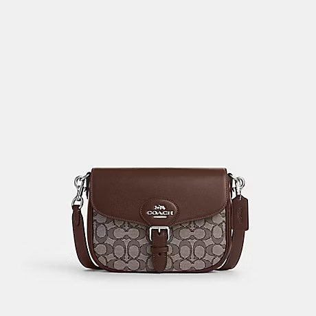 COACH AMELIA SADDLE BAG IN OAK/MAPLE CU998