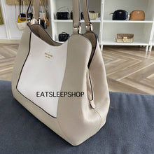 Load image into Gallery viewer, KATE SPADE LENA TRIPLE COMPARTMENT LARGE SHOULDER IN LIGHT SAND
