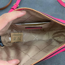 Load image into Gallery viewer, MICHAEL KORS DOVER SMALL HALF MOON CROSSBODY LEATHER IN ELECTRIC PINK
