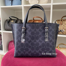 Load image into Gallery viewer, COACH MOLLIE TOTE 25 IN SILVER/DENIM/MIDNIGHT NAVY (C4250)
