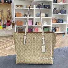 Load image into Gallery viewer, COACH MOLLIE TOTE IN SIGNATURE CANVAS LARGE 1665 IM/LIGHT KHAKI CHALK
