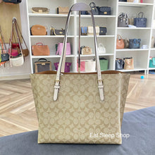 Load image into Gallery viewer, COACH MOLLIE TOTE IN SIGNATURE CANVAS 1665 IM/LIGHT KHAKI CHALK
