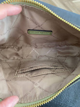 Load image into Gallery viewer, MICHAEL KORS DOVER SMALL HALF MOON CROSSBODY LEATHER IN LIGHT SAGE
