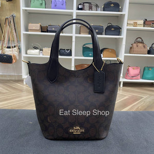 COACH HANNA BUCKET BAG CAF16 IM/WALNUT/BLACK