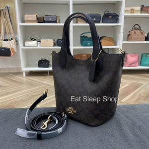 COACH HANNA BUCKET BAG CAF16 IM/WALNUT/BLACK