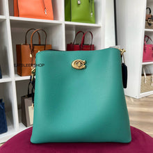 Load image into Gallery viewer, COACH WILLOW BUCKET BAG IN BRIGHT GREEN MULTI C3766
