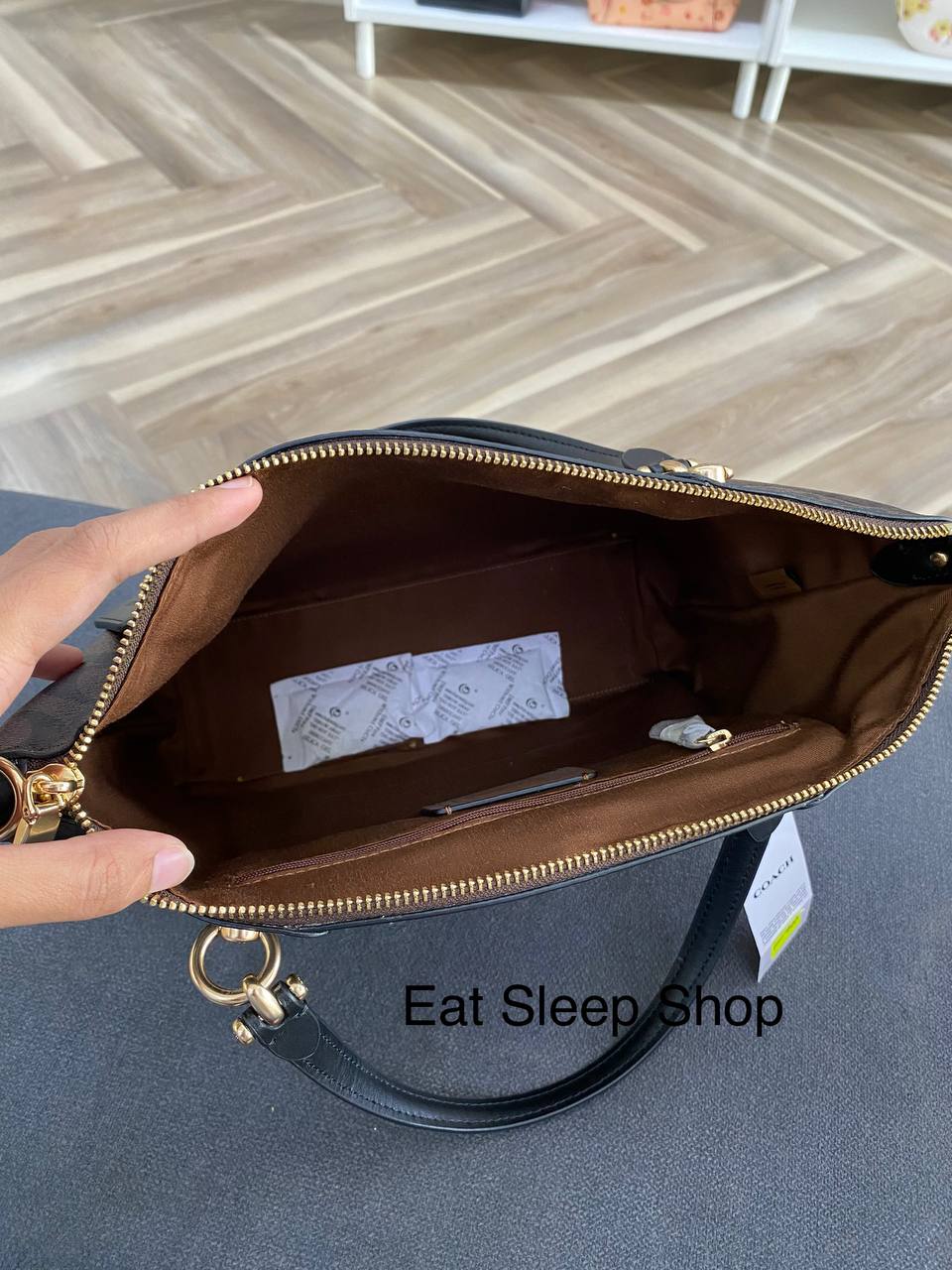 COACH PENNIE SHOULDER BAG IN SIGNATURE CANVAS C1523 IN IM/KHAKI REDWOO –  eatsleepshop