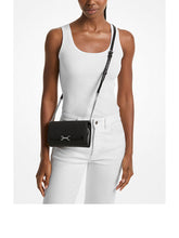 Load image into Gallery viewer, MICHAEL KORS CARSON LARGE SIGNATURE CONVERTIBLE CROSSBODY BAG IN BLACK
