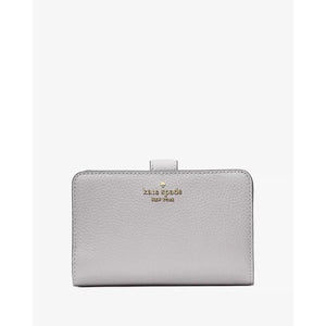 KATE SPADE LENA MEDIUM BIFOLD WALLET IN MOUNTAIN GREY