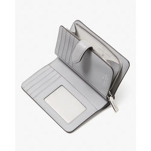 KATE SPADE LENA MEDIUM BIFOLD WALLET IN MOUNTAIN GREY
