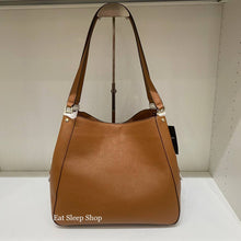 Load image into Gallery viewer, KATE SPADE LEILA TRIPLE COMPARTMENT SHOULDER BAG IN WARM GINGER
