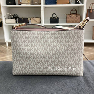MICHAEL KORS TRISHA MEDIUM LOGO CROSSBODY IN POWDER BLUSH