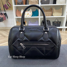 Load image into Gallery viewer, COACH ROWAN SATCHEL WITH PUFFY DIAMOND QUILTING IN SV/BLACK (CJ610)
