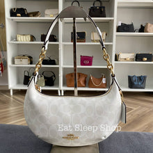 Load image into Gallery viewer, COACH PAYTON HOBO IN SIGNATURE CANVAS (COACH CE620) GOLD/CHALK/GLACIERWHITE
