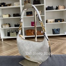 Load image into Gallery viewer, COACH PAYTON HOBO IN SIGNATURE CANVAS (COACH CE620) GOLD/CHALK/GLACIERWHITE
