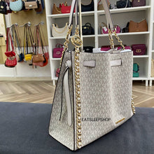 Load image into Gallery viewer, MICHAEL KORS MINA LARGE BELTED CHAIN INLY SHOULDER BAG IN SIGNATURE VANILLA
