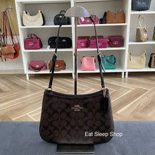 Load image into Gallery viewer, COACH PENELOPE SHOULDER BAG SIGNATURE CANVAS CO953 IN BROWN BLACK
