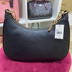 MICHAEL KORS LARGE CORA IN LEATHER BLACK