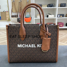 Load image into Gallery viewer, MICHAEL KORS MIRELLA SMALL CROSSBODY IN SIGNATURE BROWN
