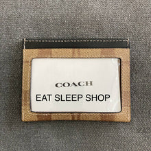 Load image into Gallery viewer, COACH SLIM ID CARD CASE IN SIGNATURE CANVAS (COACH CQ031) GUNMETAL/TAN
